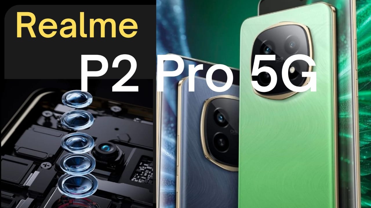 realme P2 pro 5g phone, two colour parrot green and eagle green