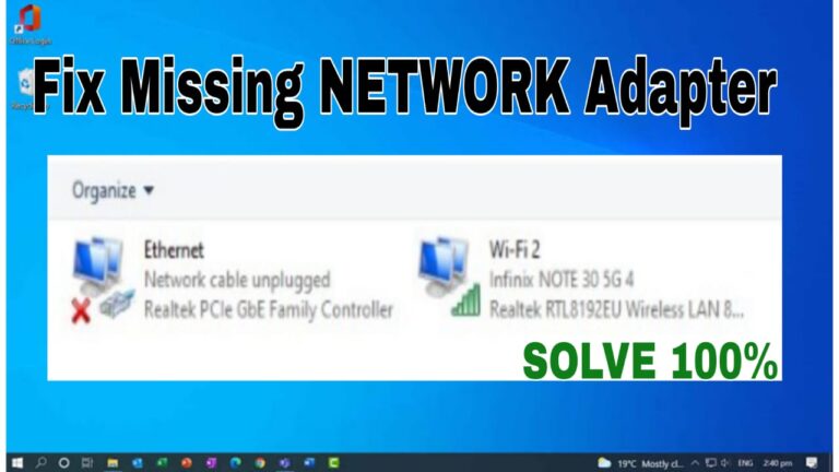 How to Install Network Adapter Driver windows