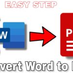 How to convert a Microsoft word document to PDF