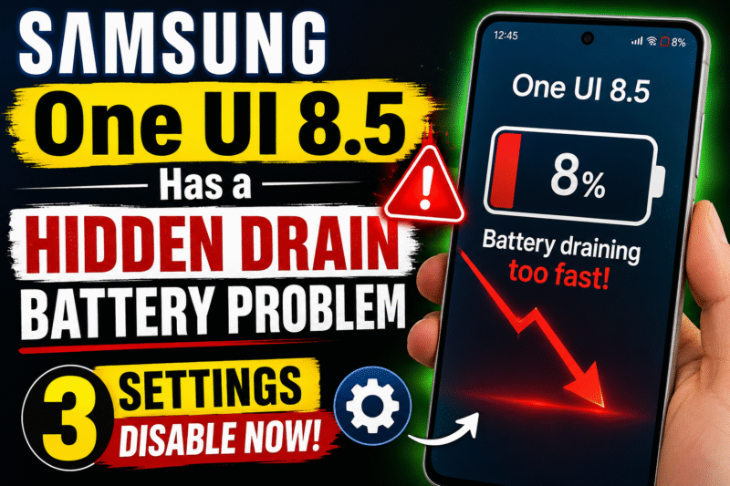 SAMSUNG One UI 8.5 Has a Hidden Drain Battery Problem — Disable These 3 Settings Now